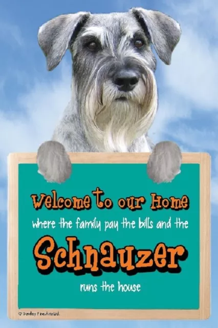 SCHNAUZER WELCOME SIGN STUNNING 3D great Christmas stocking filler