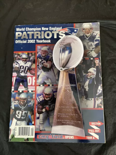 New England Patriots 2002 World Champions Yearbook Tom Brady