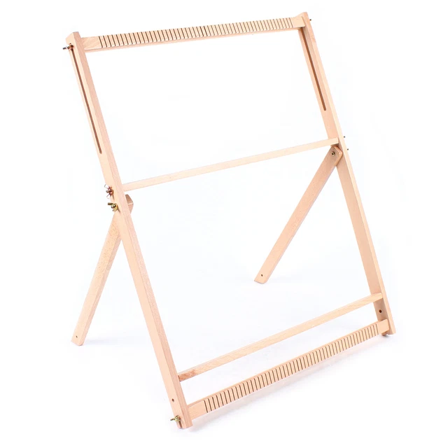 BEECH ADJUSTABLE WEAVING LOOM Frame Kit WOOD Hand Weaving Craft Lovers ...