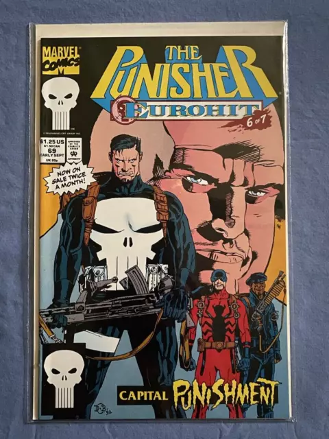 The Punisher Eurohit #6 Of 7 (Marvel Comics, 1992) Punishment #69 Comic Book