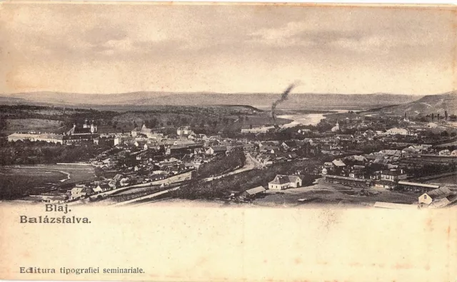 Romania Transylvania 1910s BLAJ  Alba county,general view,rare postcard