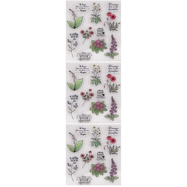 3 stücke klar stempel transparent dichtstempel für diy scrapbooking handwerk