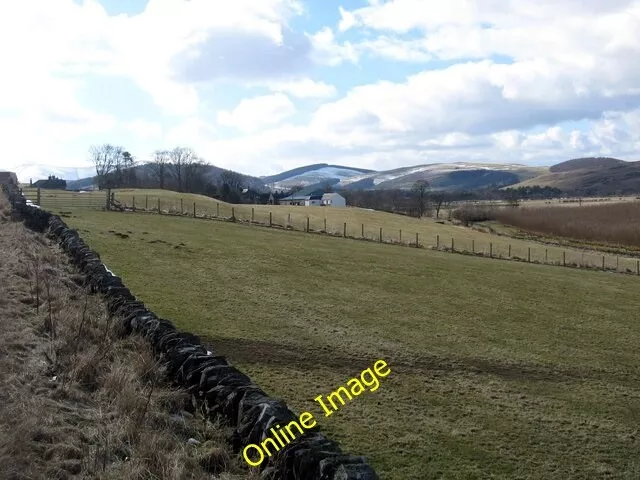 Photo 6x4 Farmlands at Drumelzier Haugh Drumelzier/NT1334 Grazing lands  c2013