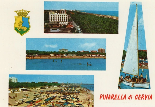 Cartolina  Italia Ravenna Pinarella Di Cervia Saluti Italy Postcard