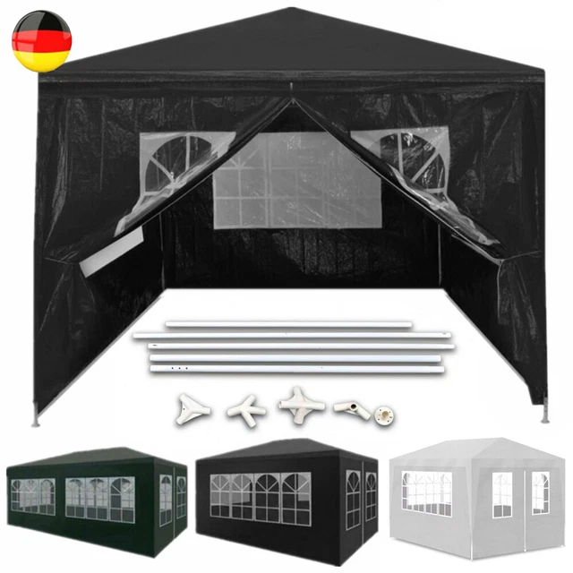 3x3/6/9/12M Pavillon Gartenpavillon Gartenzelt Partyzelt Klapp Pavilon Festzelt