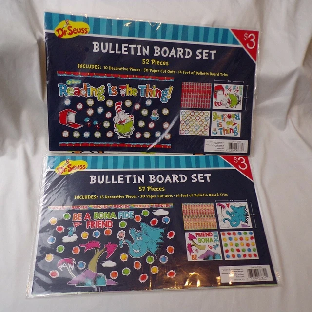 DR SEUSS BULLETIN Board Set Lot Of 2 Classroom Decor Assorted dr-seuss-bulletin-board-set-lot-of-2-classroom-decor-assorted