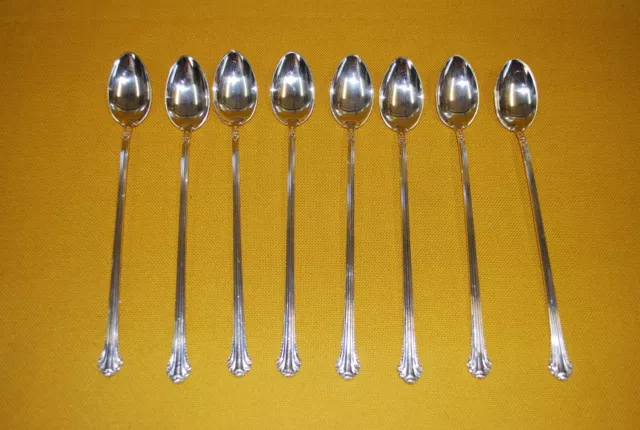 Vintage Towle Sterling Silver Flatware Silver Plumes Pattern 8" Ice Tea Spoon