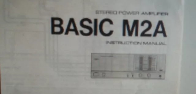 manuale utente amplificatore finale stereo Kenwood Basic M2A carta formato a4