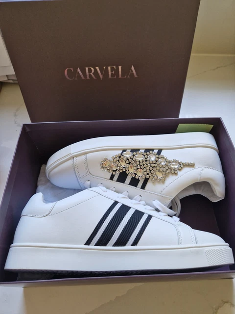 BRAND NEW CARVELA Kurt Geiger Jumping Womens Trainers White Size 40 7 RRP 79 50.00 PicClick UK