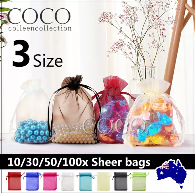Wedding Gift Organza Bags Party Favour Candy Pouch Jewellery Packaging Sheer Bag