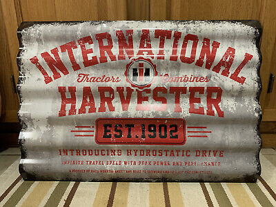 International Harvester IH Metal Sign Vintage Style Farm Equipment Tractor Feed