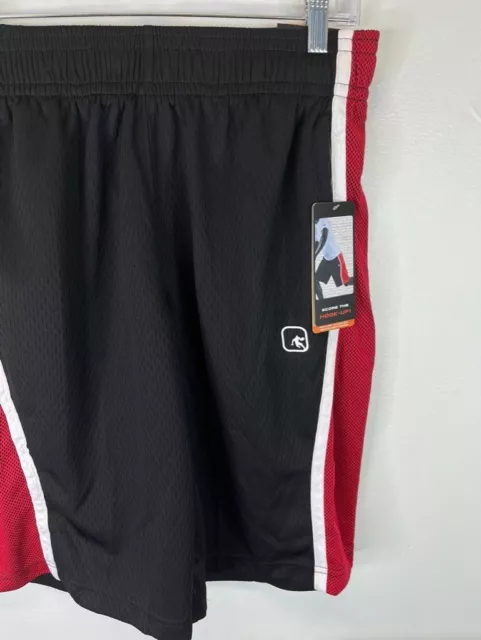 AND1 MENS Basketball Shorts Black Red Trim 11 Inseam SZ M $6.43 - PicClick