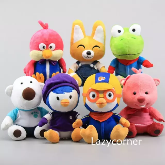 9'' Korea Pororo Plush Toy Crong Eddy Loopy Petty Harry Poby Stuffed Animal