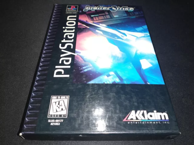 Jupiter Strike Sony Playstation 1 PS1 LN Perfect Disc Long Box COMPLETE-!