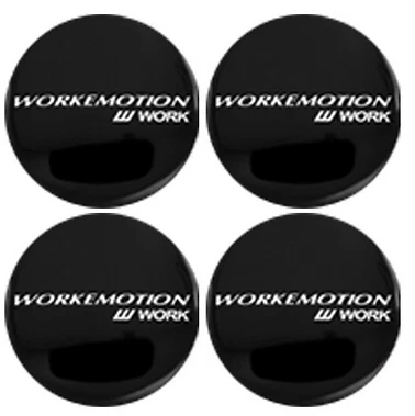 BLACK 4X56MM WORK Emotion Wheel Center Stickers Hub Stickers Rim ...