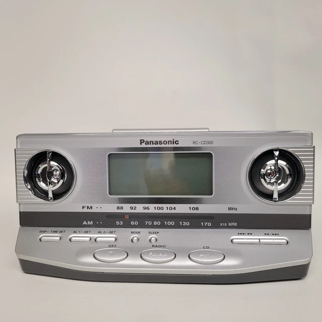 PANASONIC RCCD300 CD Player, AM/FM Radio, Digital Clock Silver 48.