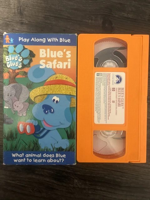 BLUES CLUES BLUES Safari (VHS, 2000) Nick Jr Nickelodeon Play Along ...