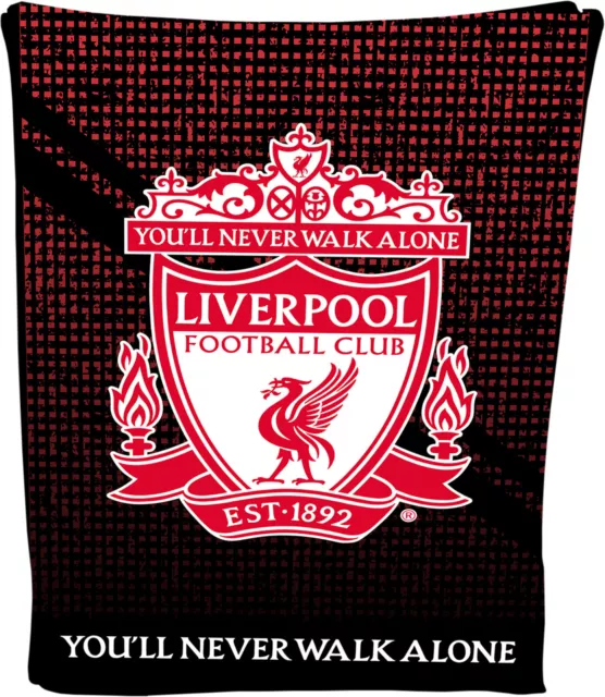 Official Liverpool Football Crest Soft Fleece Blanket LFC Travel Sofa Throw Gift