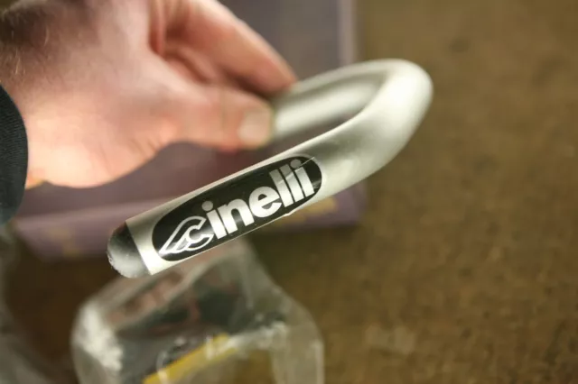 Vintage NOS NEW NIB Italian Cinelli Spinaci silver handlebar timetrial extension 3