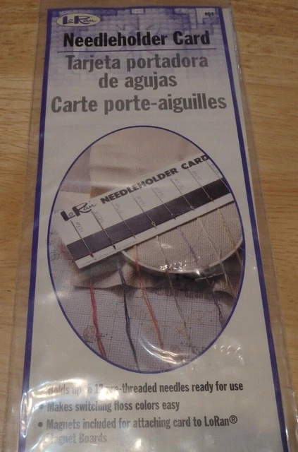 Tarjeta con soporte de aguja, La Ran, nueva, con imán, soporta hasta 12 agujas preenroscadas