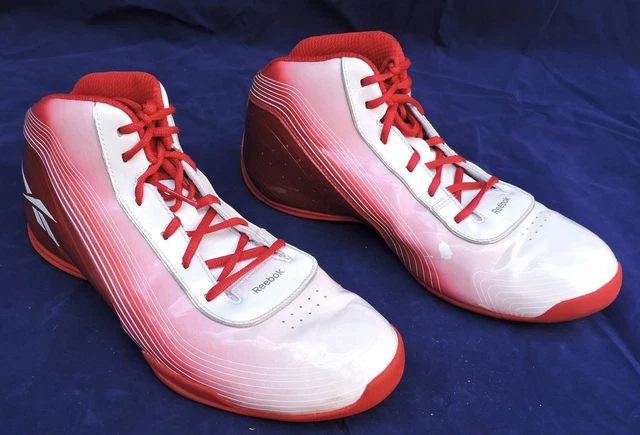 REEBOK RB 906 FLU Basketball Shoes Red White High Top Men display picture 2