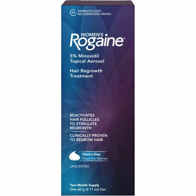 Women's Rogaine Hair Regrowth Treatment Foam 2 Month Supply- EXP: 06/2024