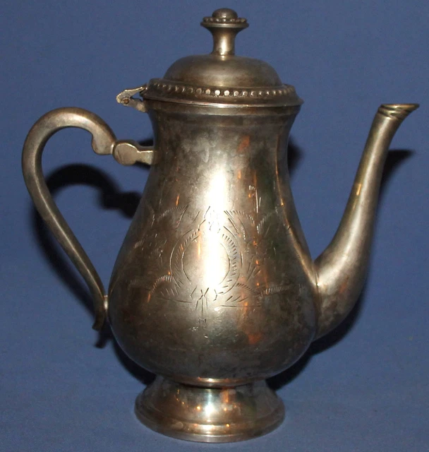 Vintage Engraved Silver Plated Teapot