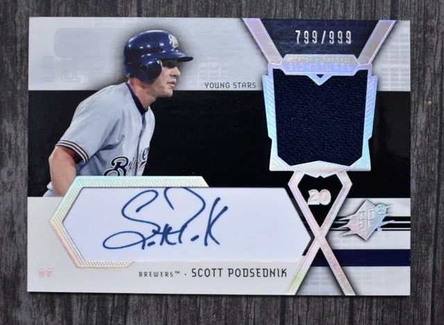 Scott Rassbach Signature 2004 SPX SWATCH Supremacy Signatures Young Stars #SP Scott Podsednik ...