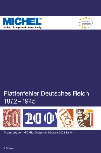 MICHEL Briefmarken Katalog Plattenfehler Deutsches Reich 1872–1945 Auflage 2022 2