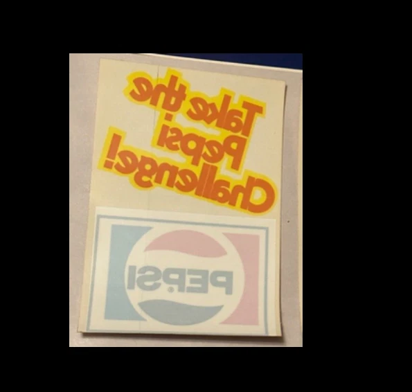 Vintage / NEW Take the Pepsi Challenge - Window Decal Sticker 6 1/2" x 4 1/2"