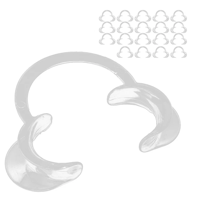 20pc Disposable Lip Cheek Retractor Transparent C‑Shape Teeth Whitening Mouth US
