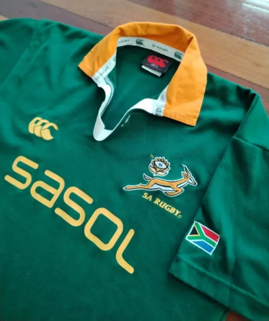 South Africa Rugby Shirt 2005 2006 Canterbury Springboks World Cup Jersey Medium