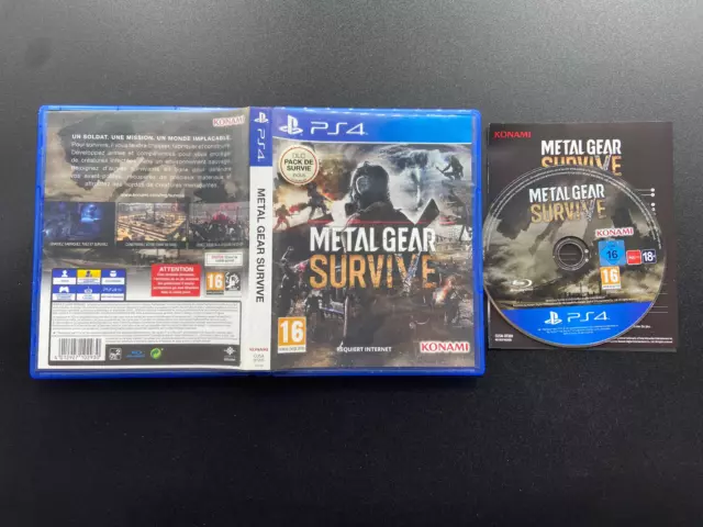 Jeu Metal Gear Survive PlayStation 4 en boite PS4 Sony FR