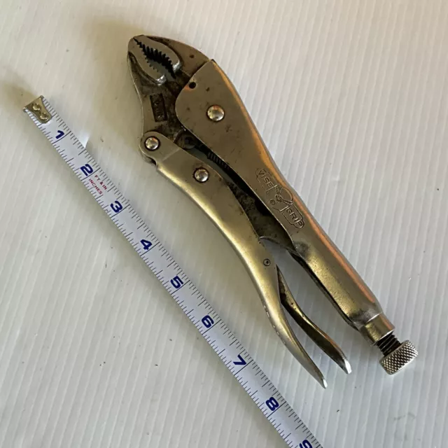 Eagle Grip LP10WC Locking Pliers, Curved Jaw, Wire Cutter, 10 In
