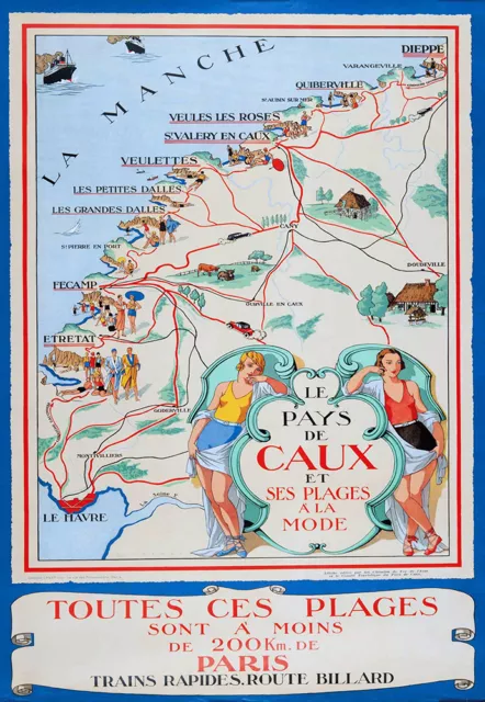 Affiche chemin de fer Etat - Le Pays de Caux