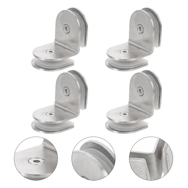4 Pcs Glasklemmen-Werkzeug Doppelseitige Glasklemme Glasständer Einstellbar