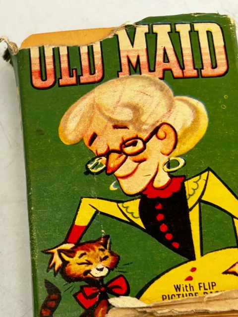 Old Maid Deck X35 Playing Cards Set Vintage Collectible Toys Very Worn .2 #LH