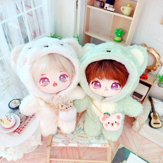 Cat Animal Doll Hoodies Doll Fur Coat  20cm Doll Clothes/Cotton Stuffed Dolls