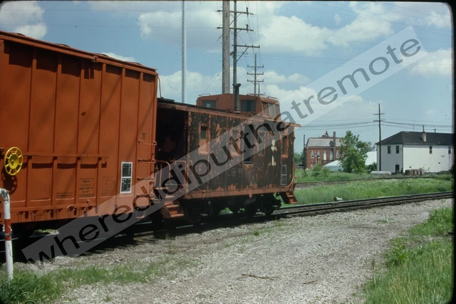 Original Slide Illinois Central Gulf ICG Caboose Way Car Dolton ILL 6-10-81