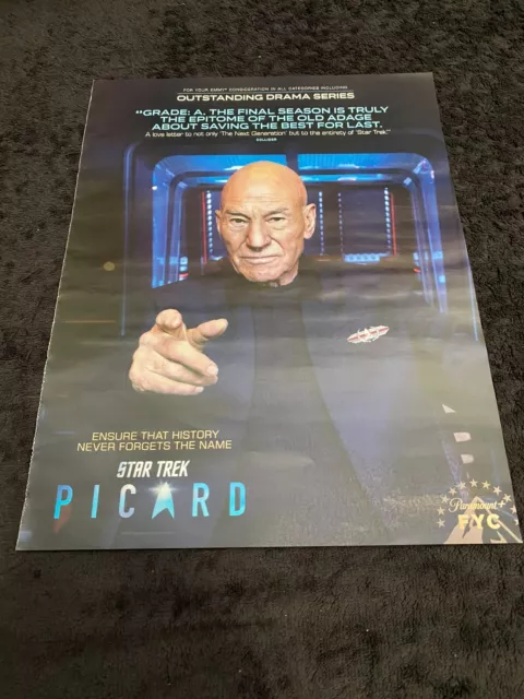 STAR TREK: PICARD 2023 Emmy ad Best Drama, Patrick Stewart as Jean-Luc Picard