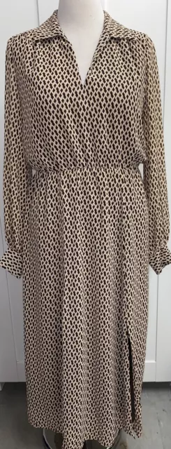 FOREVER NEW Aria Geometric Midi Dress Size 14