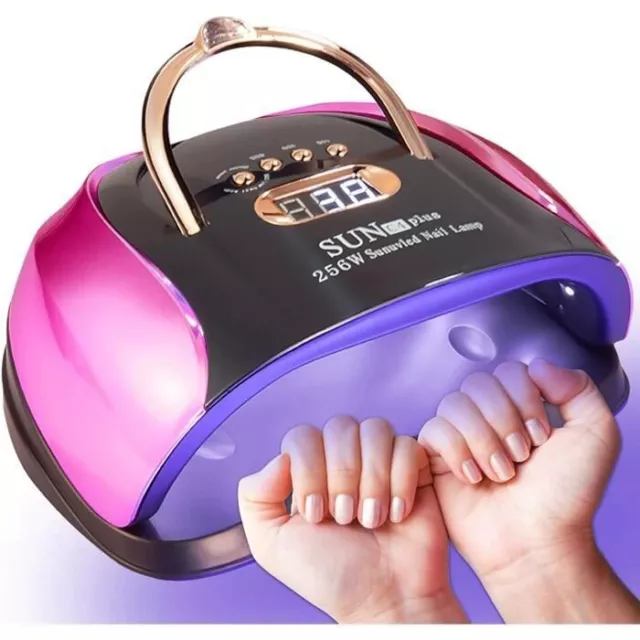 Lampe UV Sèche Ongle 256W Séchoir Automatique 4 Minuteries vernis semi permanent