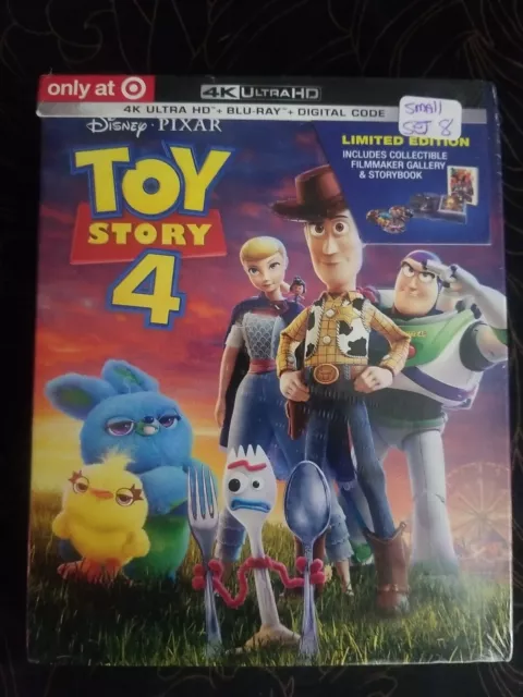 NEW SEALED Target Exclusive TOY STORY 4, 4K Ultra HD + Blu-Ray + Digital Code🤠