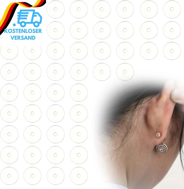 30 STÜCK ANTI Wildfleisch Piercing Disc 5/7/9mm Silikon Ohrring Rückseiten Clear EUR 7,80 - DE
