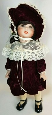 Porcelain Doll Pretty Brunette Collectible Jointed 20" Vintage SFBJ 247 PARIS