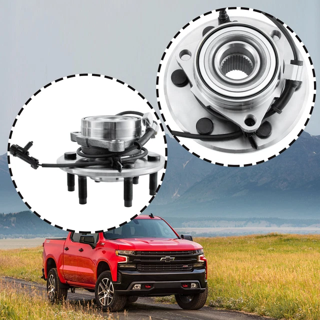 One 4WD Front Wheel Hub Bearing Fits GMC Sierra Chevy Silverado Escalade Tahoe