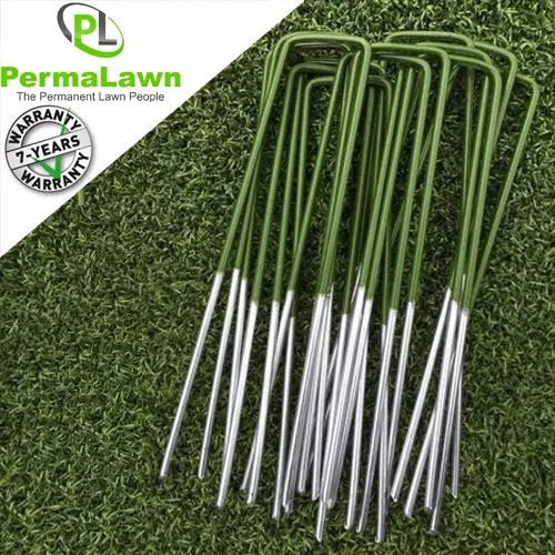 Artificial Fake Grass Staples Turf Lawn U Pins Metal Galvanised Pegs Weed 150mm