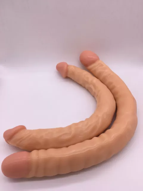 *** New Huge Double Ended Sex_Dildo Anal_Toy Male Female Lesbian Dong 2 Size ***