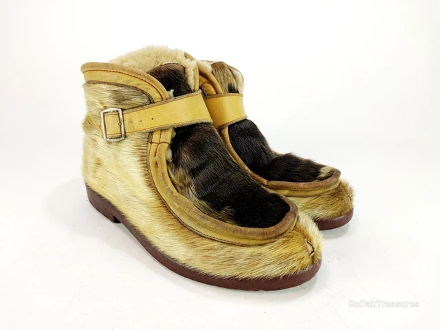 VINTAGE ABERCROMBIE & Fitch Fur Hunting Boots Mens 8 Fur Fleece Lined £