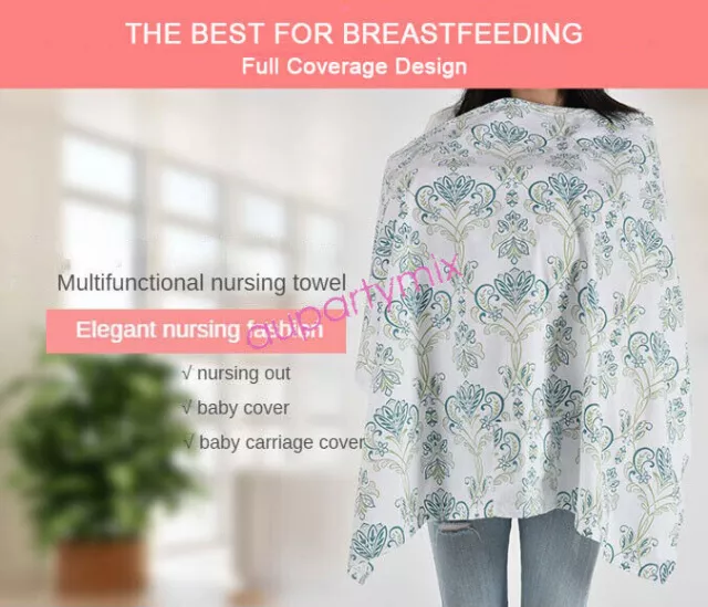 Baby Breastfeeding Nursing Breathable Cotton Apron Stroller Cover Baby Blanket